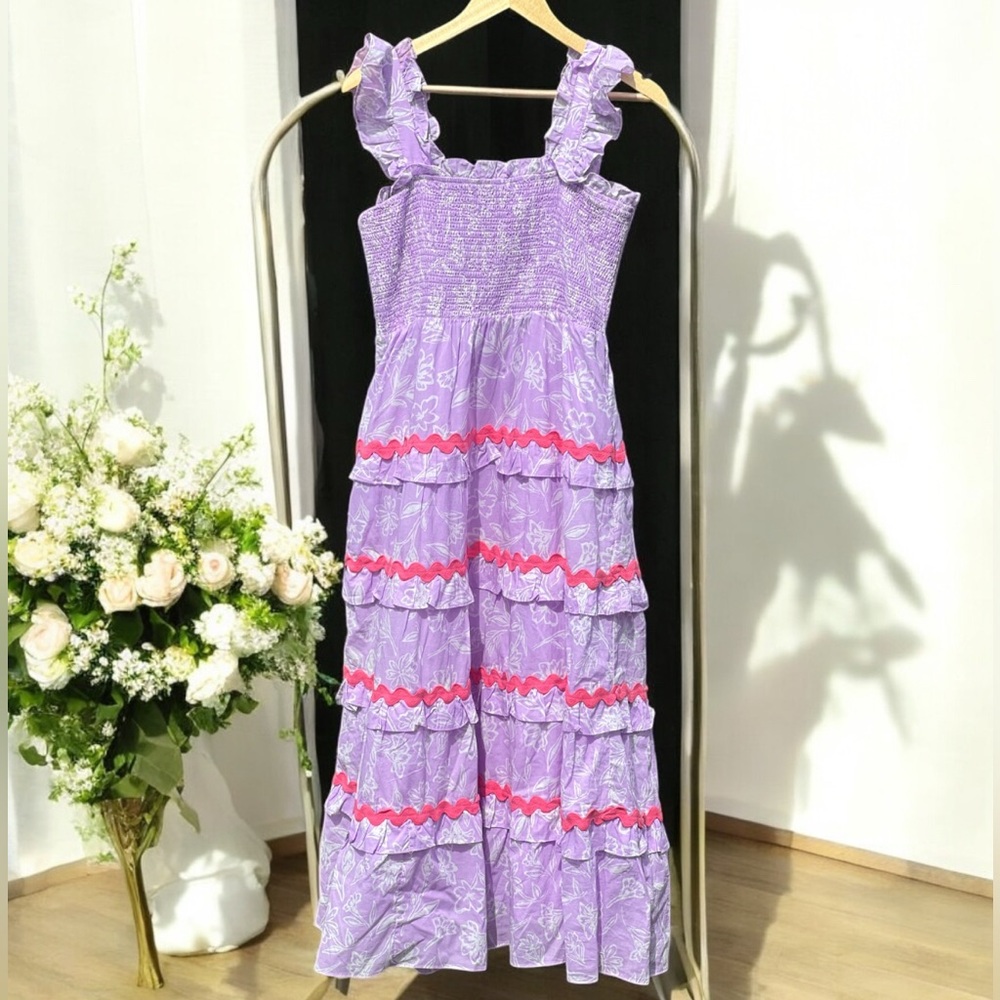 J.Marie The Vivian Tiered  Ric Rac Midi Dress
